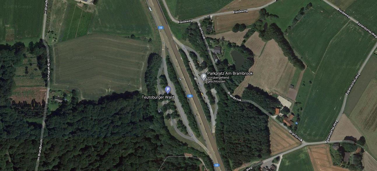 Parkplatz A33 zwischen Bielefeld und Osnabrück