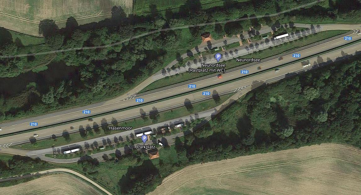 Parkplatz Hasenmoor Bredenbek an der A210 