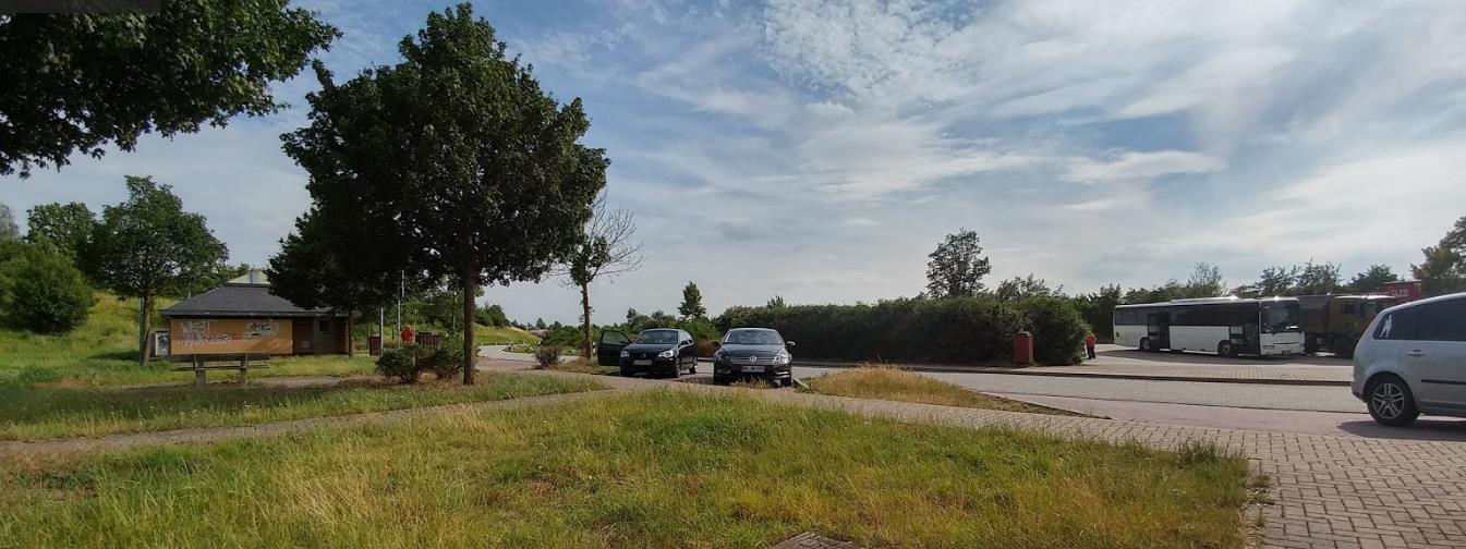 A 14 auf dem parkplatz treffen